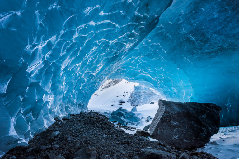 Ausblick aus der Gletschergrotte