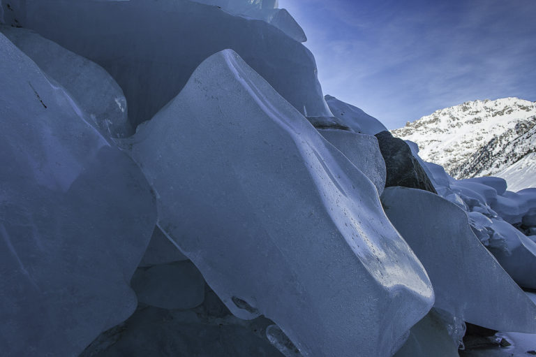 Eisklötze am Morteratsch, Gletscher